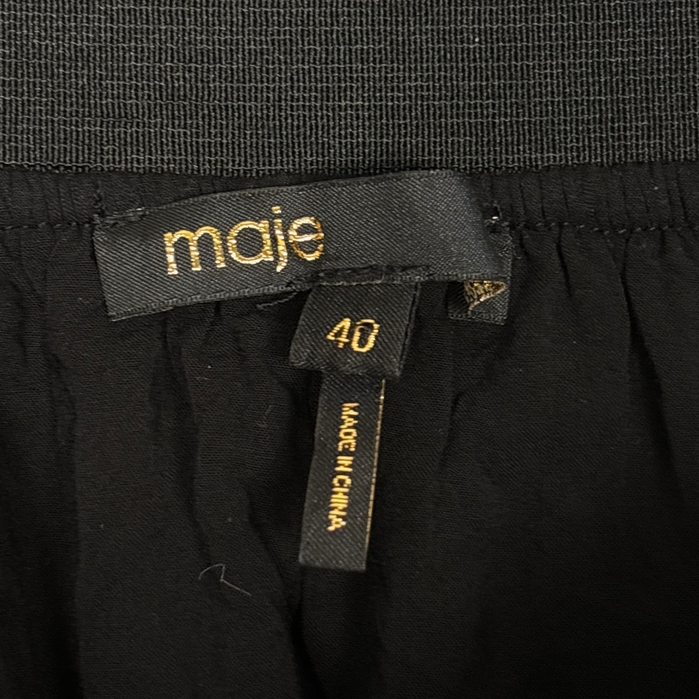 MAJE Josepha Layered Tulle Midi Skirt In Black Women Size 40 Large Casual Party - Picture 3 of 12